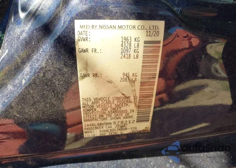 2021 Nissan Altima S Fwd из США, поврежденный, VIN 1N4BL4BV0MN328212